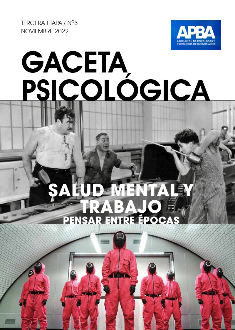 Portada Gaceta Psicológica N° 3 — Salud Mental y Trabajo