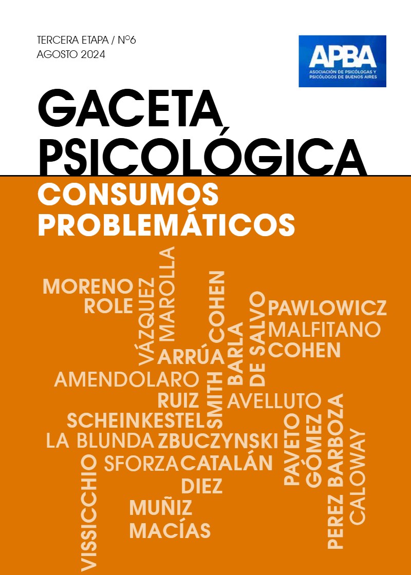 Portada Gaceta Psicológica N° 6 — Consumos problemáticos